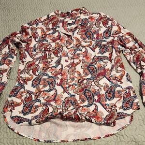 Liz Claiborne Multicolor Paisley Blouse